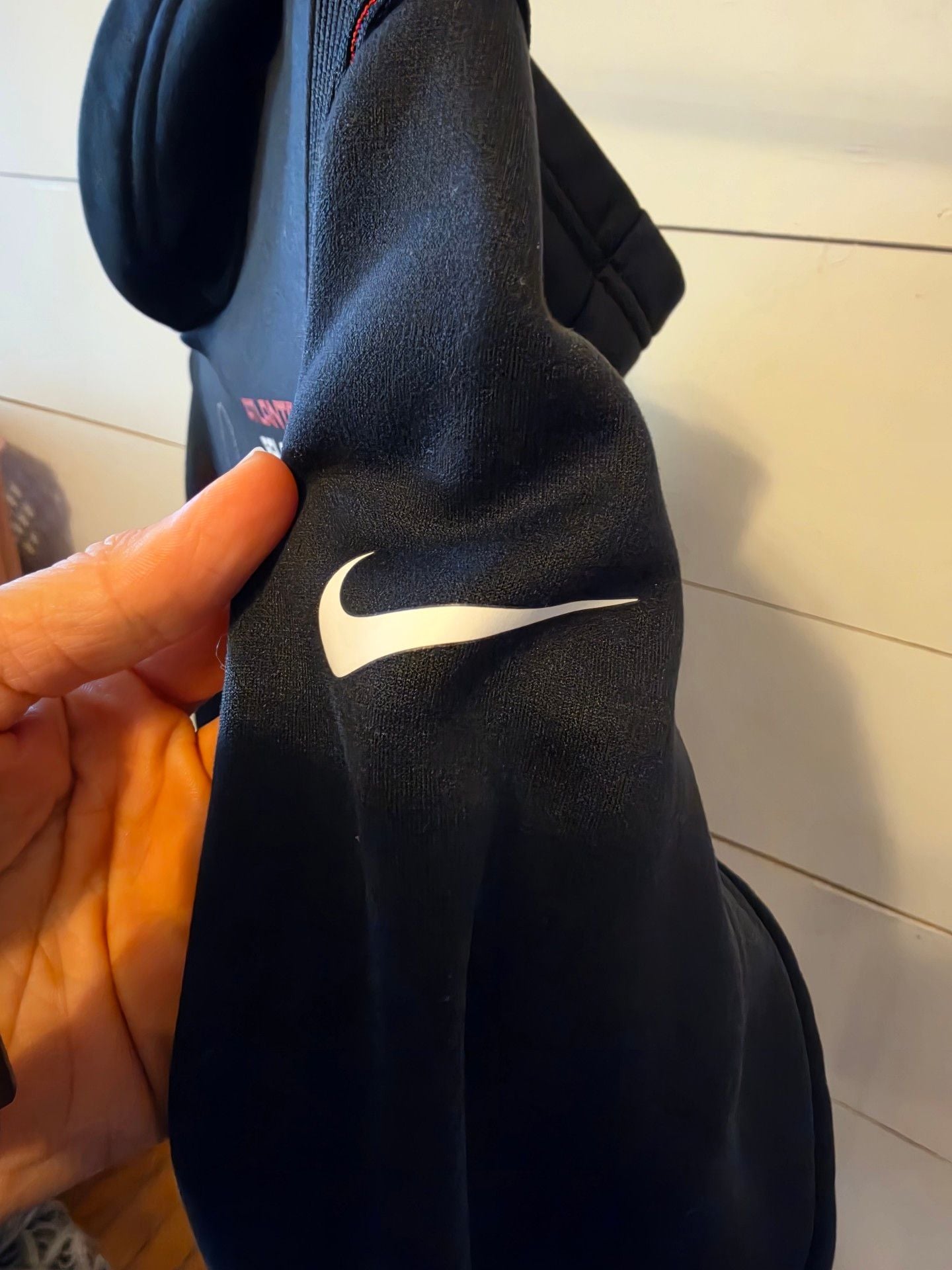 Nike Atlanta Falcons Hoodie Size 10/12 Black Dri-Fit NFL Onfield 5