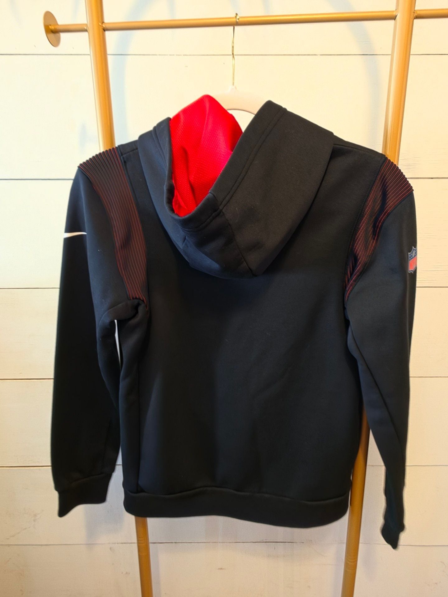 Nike Atlanta Falcons Hoodie Size 10/12 Black Dri-Fit NFL Onfield 7