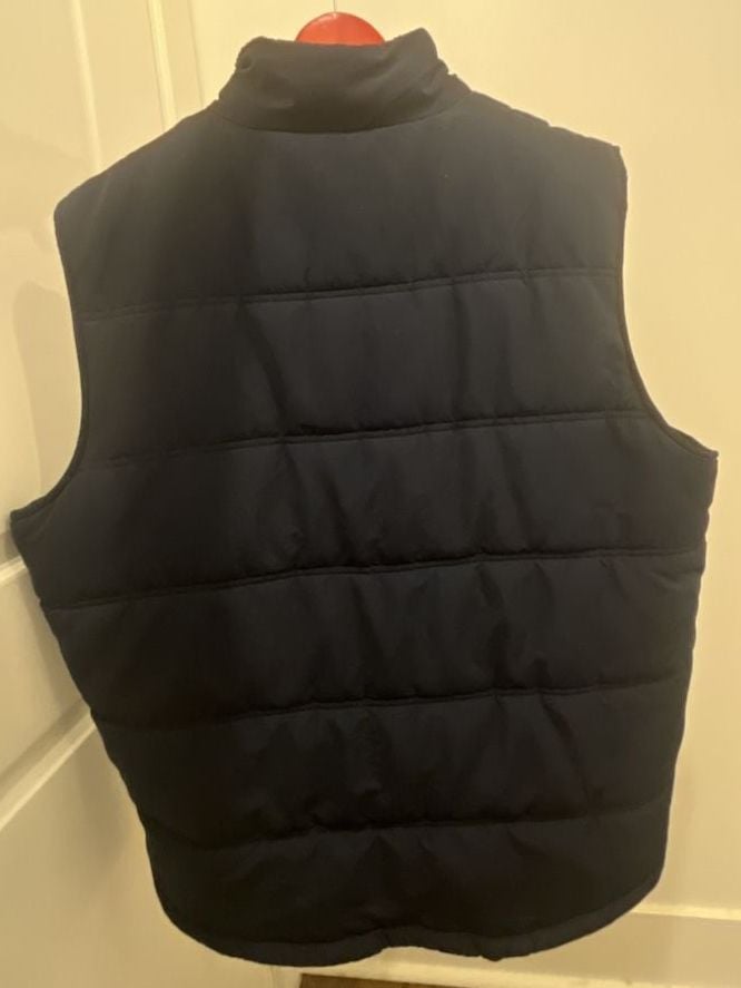 Field & Stream Puffer Vest XXL Navy Blue Sherpa Lined 3