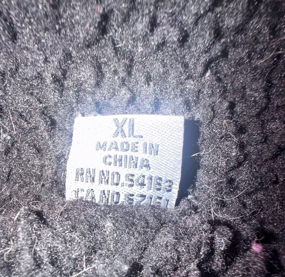 Levi's Long Sherpa Denim Trucker Jacket Black Acid Wash 8