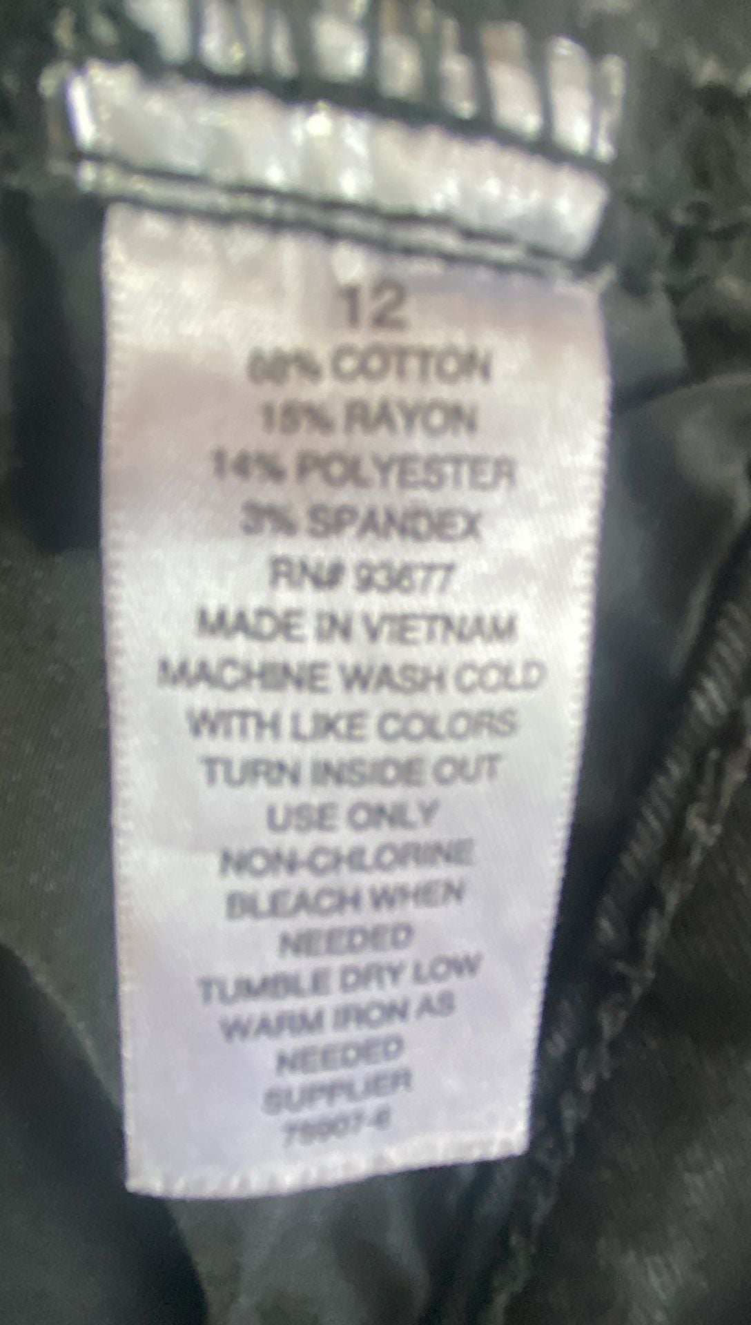 Ana A New Approach Black Jegging Size 12 8