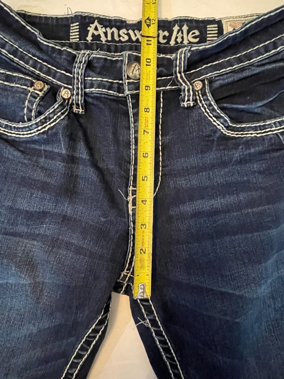 Answer Me Straight Leg Size W 31 L 32 Blue Jeans Distressed 9