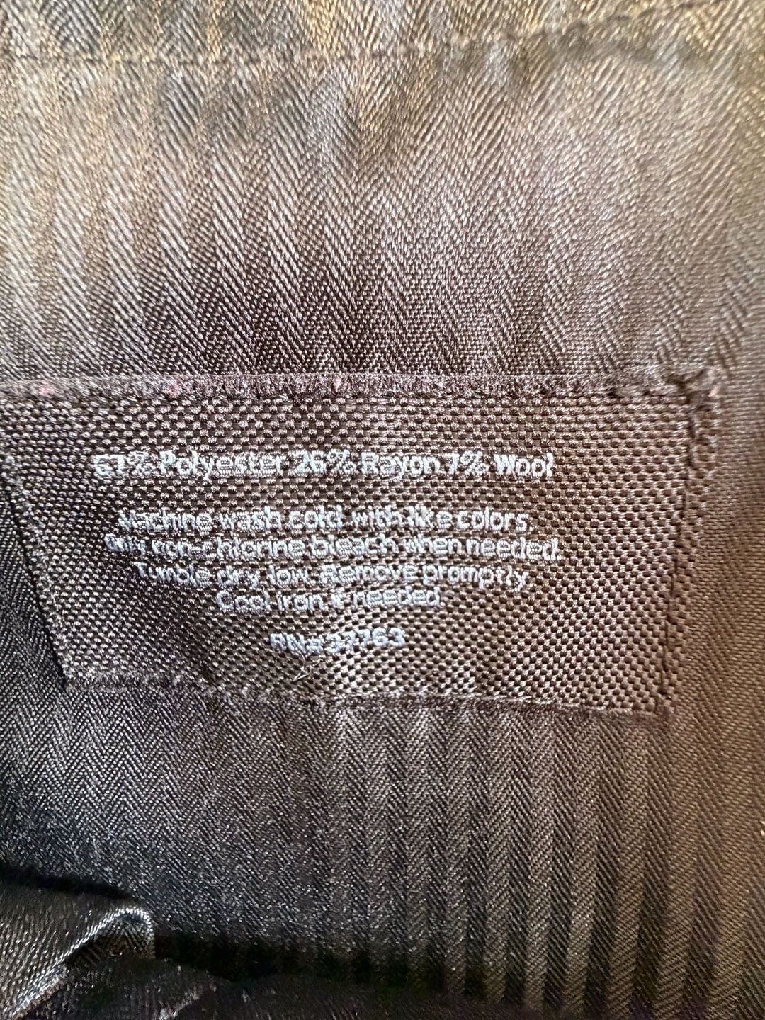 Marc Anthony Dress Pants Size 34x31 Gray Polyester Rayon Wool Blend 7
