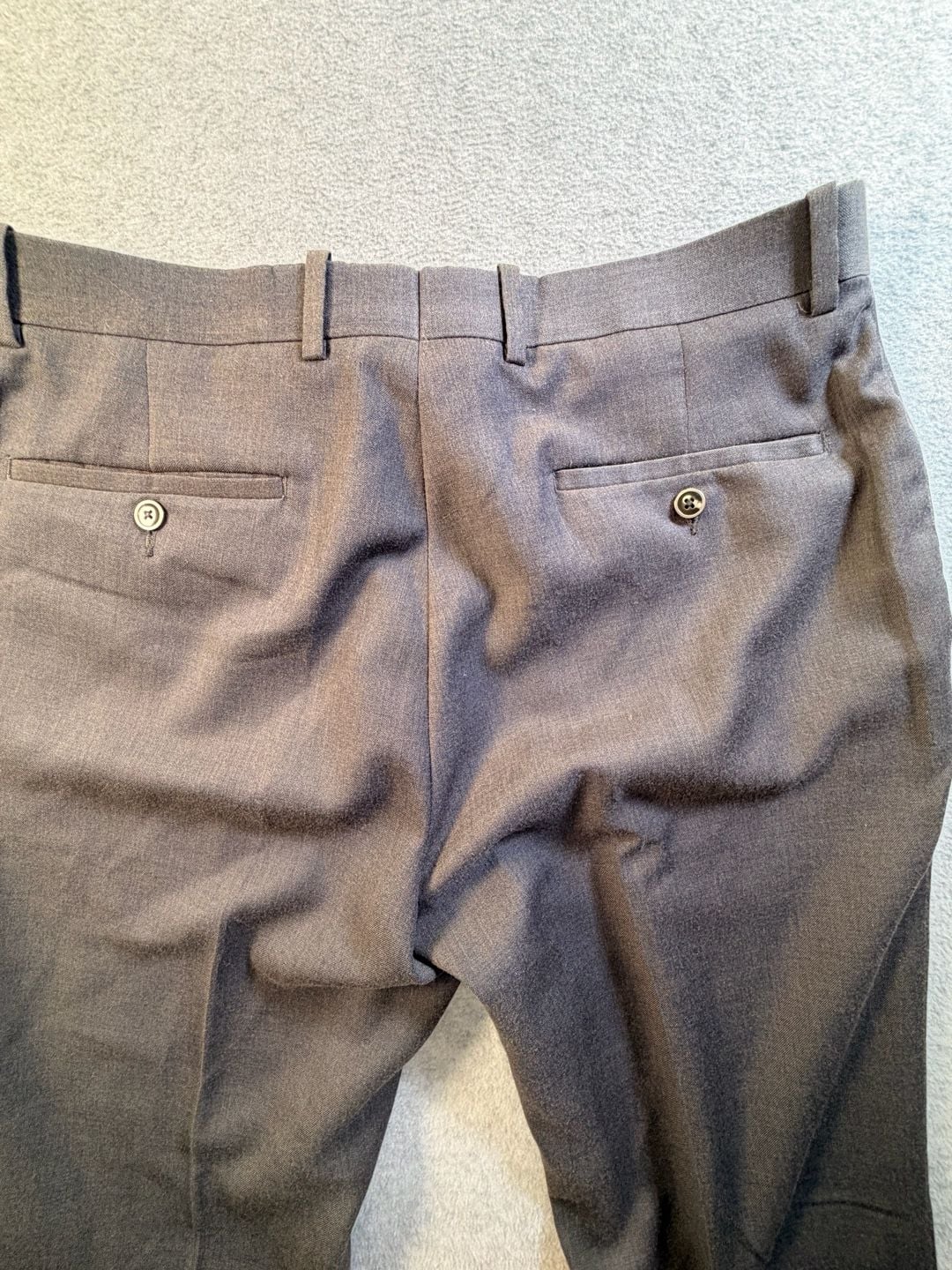 Marc Anthony Dress Pants Size 34x31 Gray Polyester Rayon Wool Blend 9