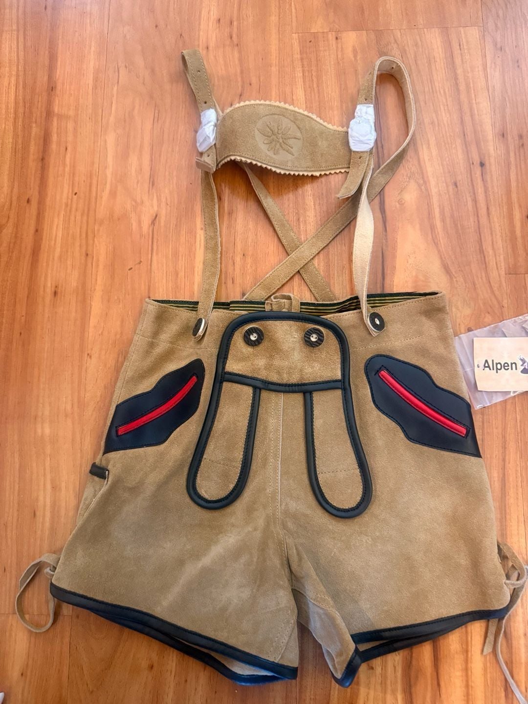 Alpen Kitz Kids Lederhosen 104 Genuine Leather Bavarian Oktoberfest Suspenders 8