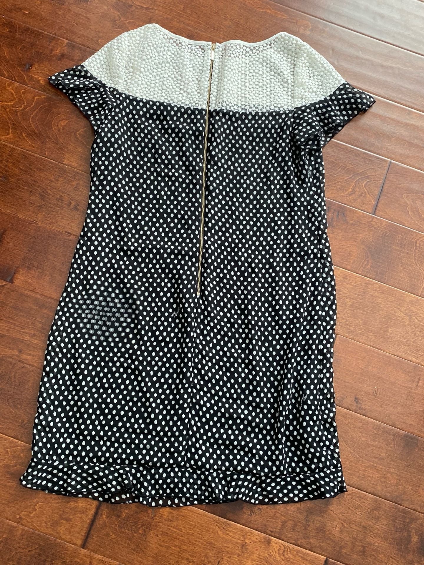 Karl Lagerfeld Polka Dot Ruffle Sleeve Cocktail Dress 5