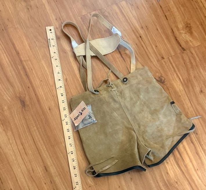Alpen Kitz Kids Lederhosen 104 Genuine Leather Bavarian Oktoberfest Suspenders 14