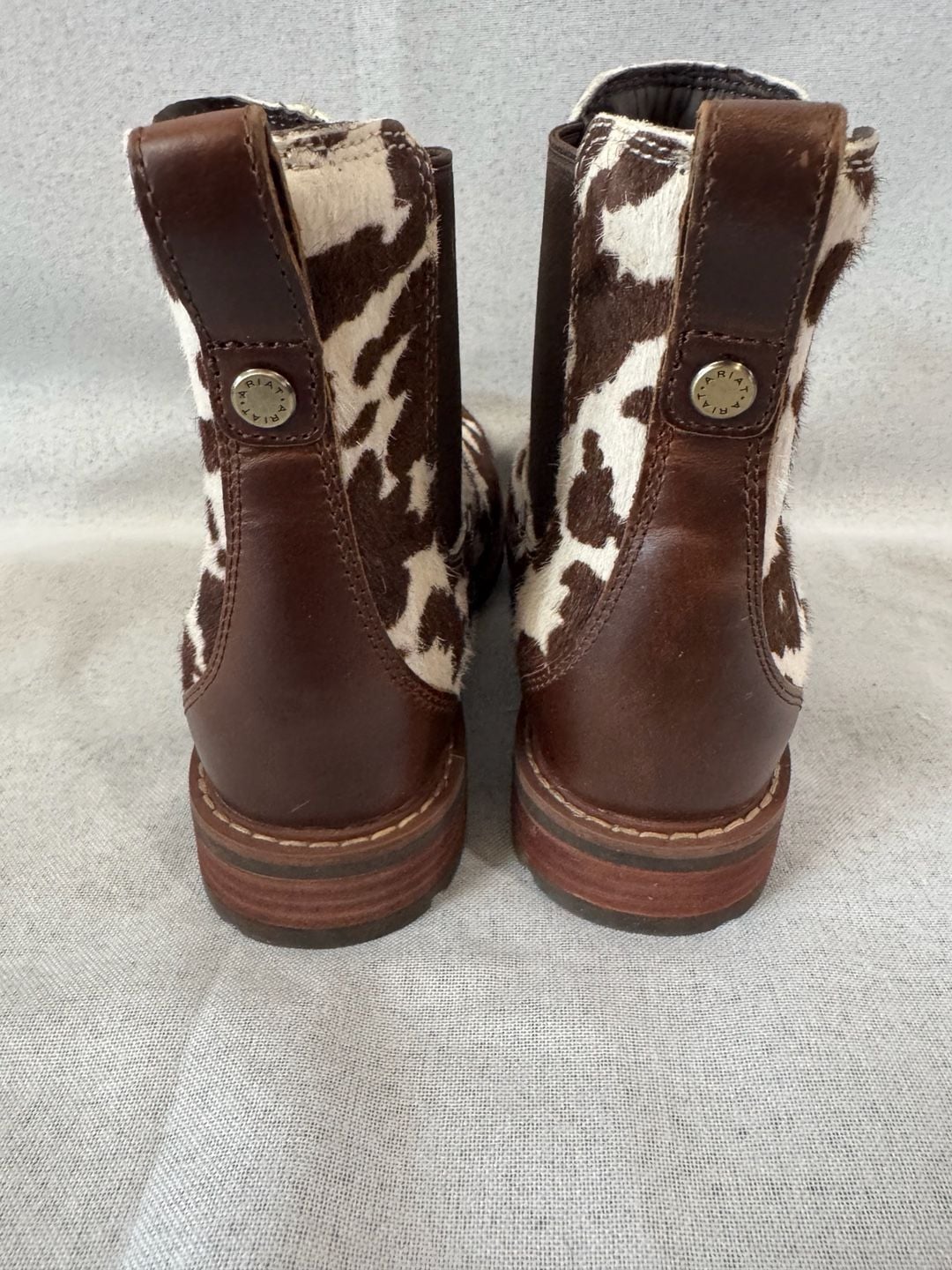 Ariat Wexford Chelsea Boots Size 7.5 Cow Print Hair On Leather 5