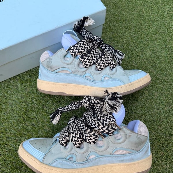 Lanvin Curb Sneakers Size 44 Light Blue