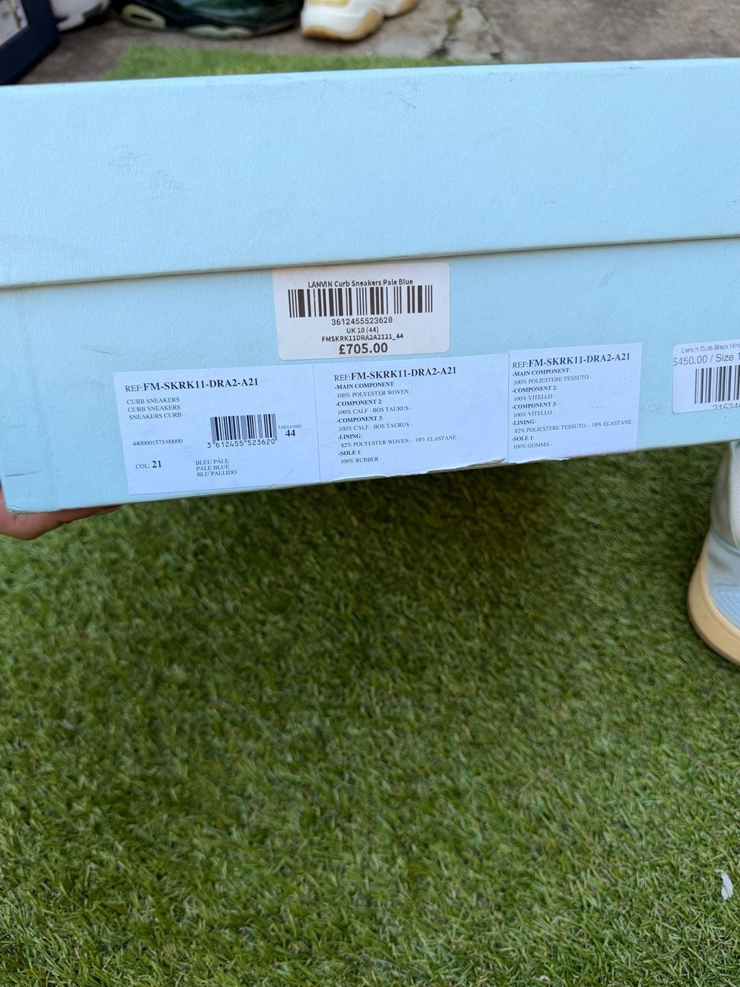 Lanvin Curb Sneakers Size 44 Light Blue 11