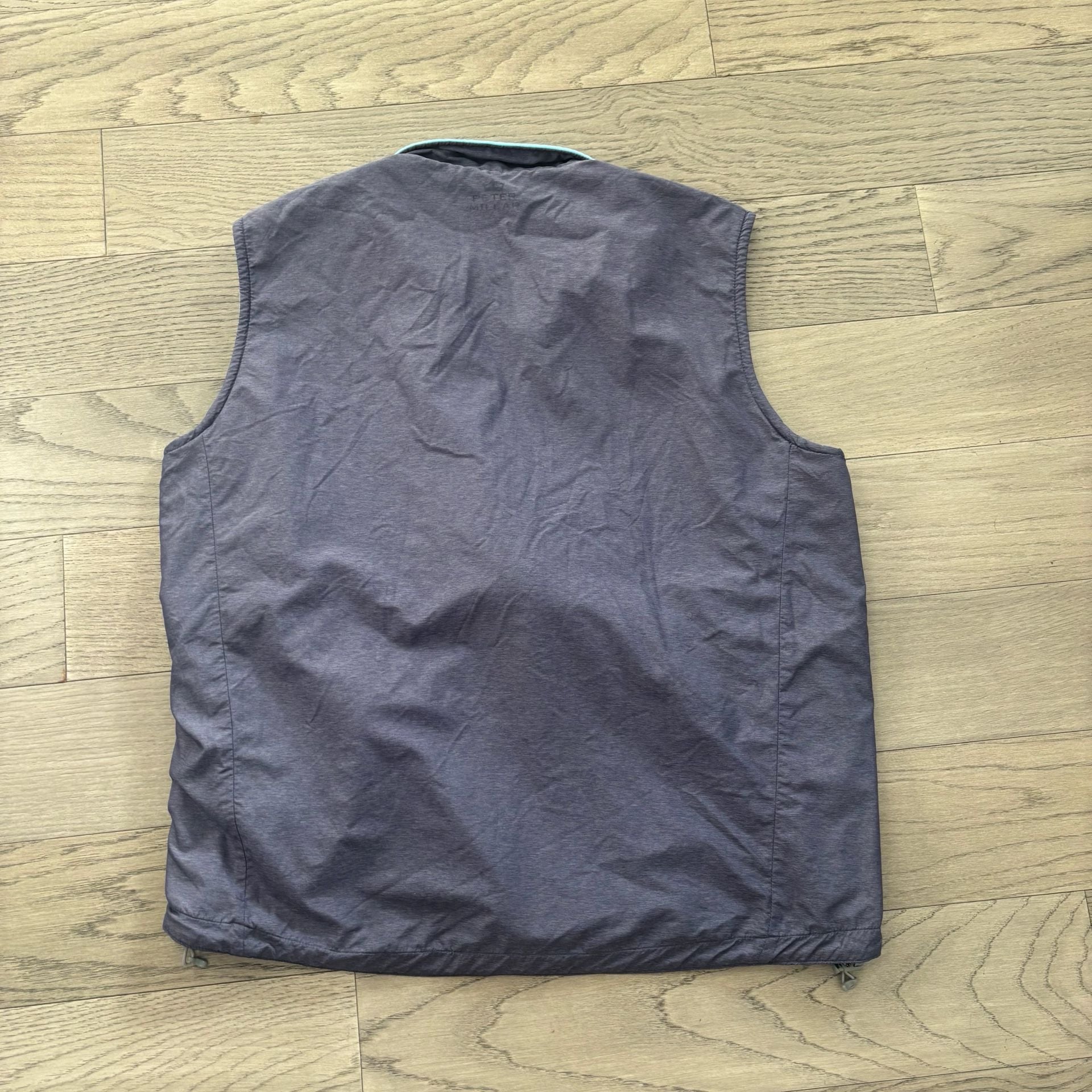 Peter Millar Reversible Golf Vest Blue Gray 1886 Logo 5