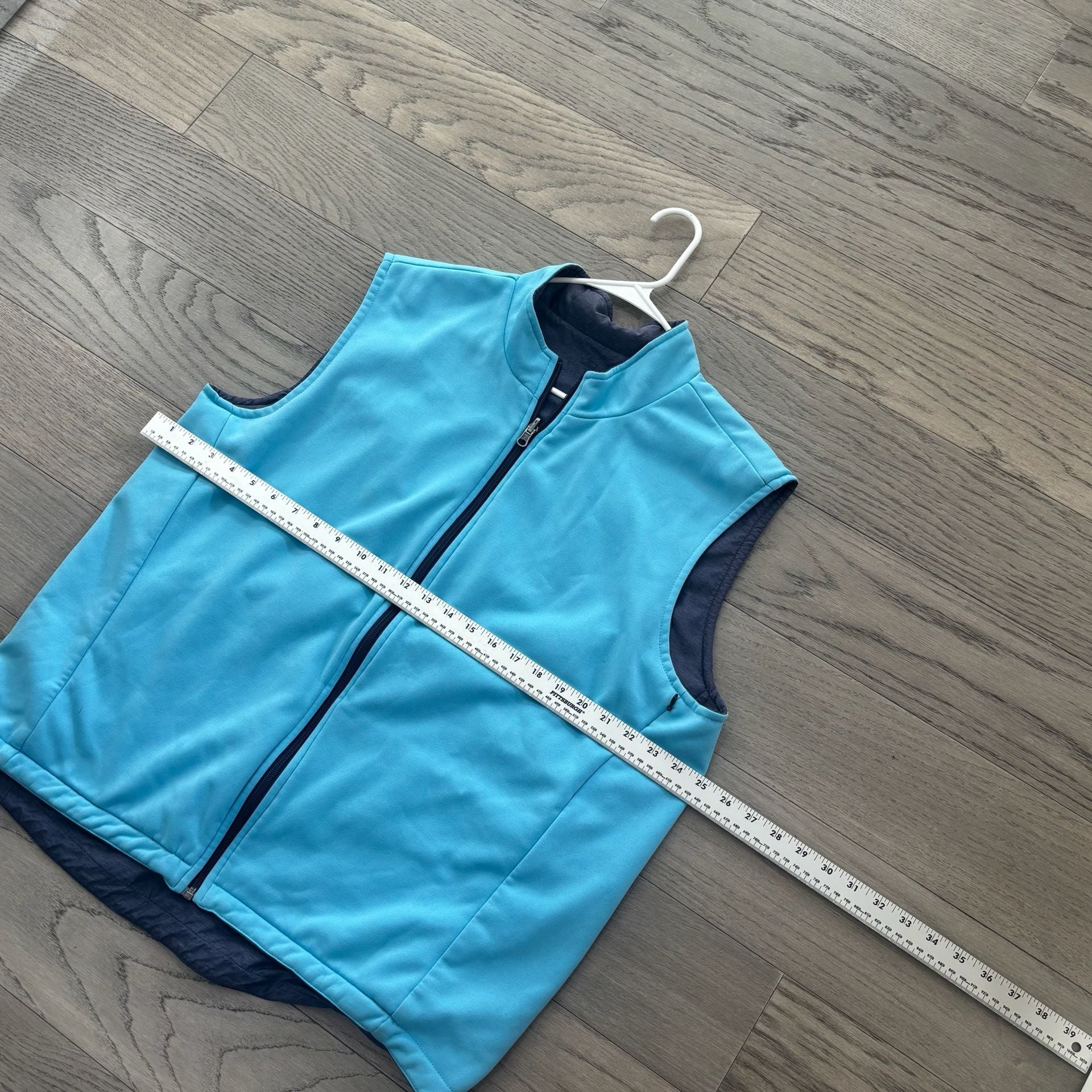 Peter Millar Reversible Golf Vest Blue Gray 1886 Logo 9