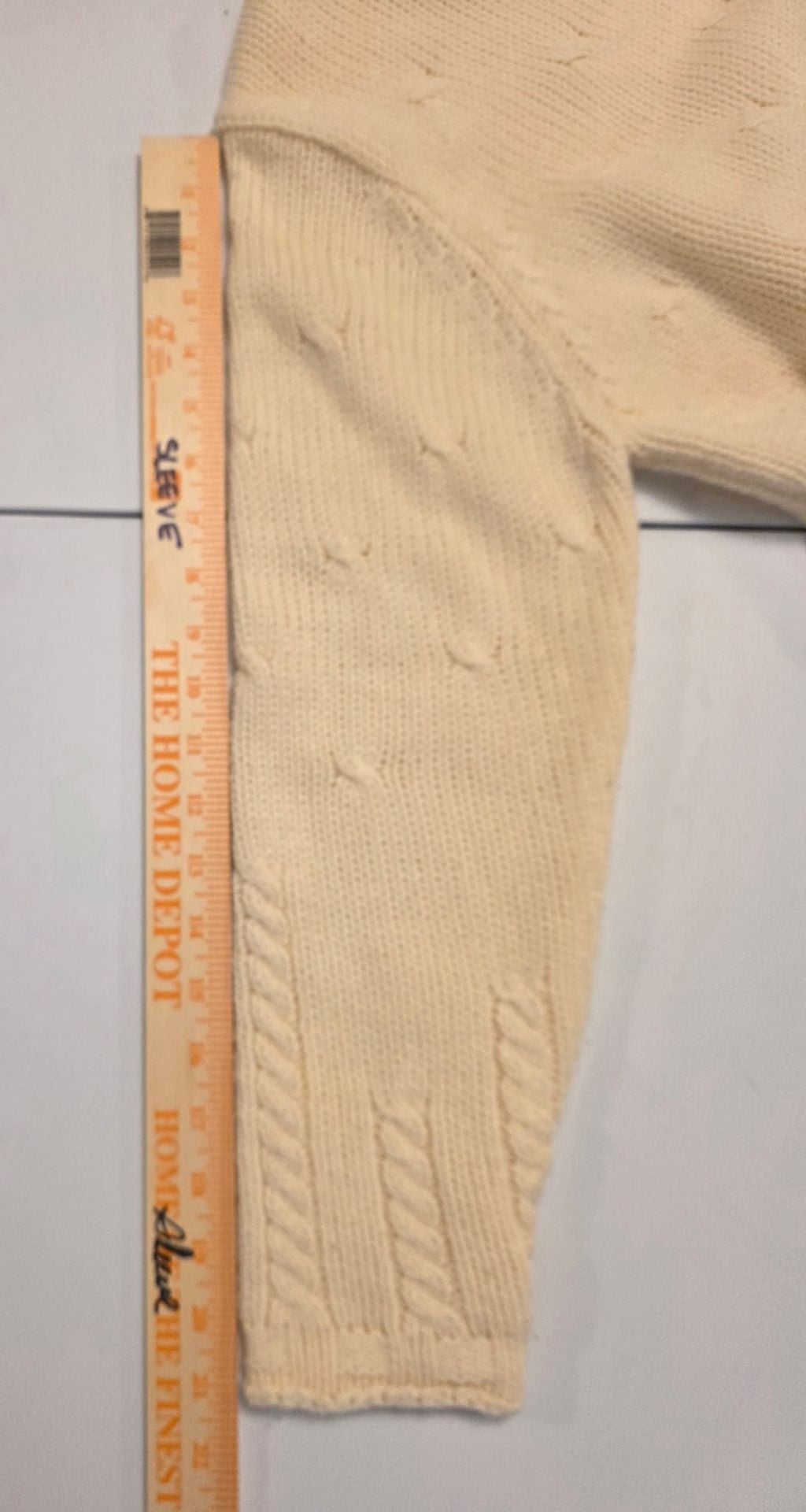 LOFT Bobble Pointelle Crew Neck Sweater Ivory Cream 9