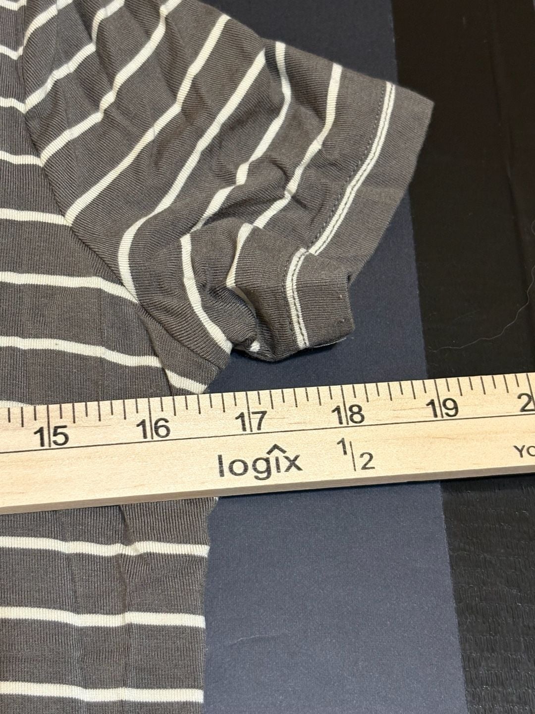 Calvin Klein T-Shirt Dress Size 6 Brown Striped Short Sleeve Scoop Neck 7