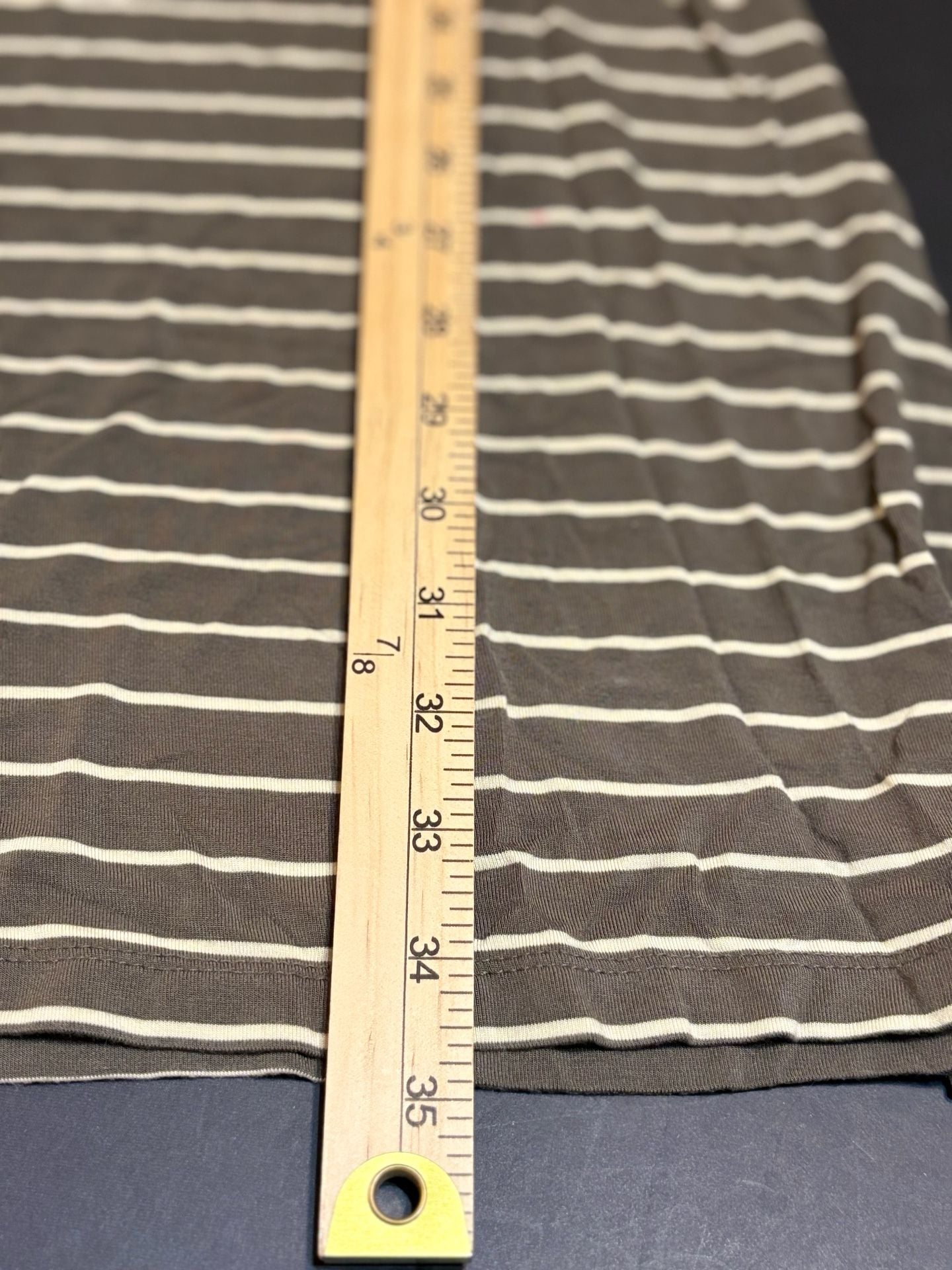 Calvin Klein T-Shirt Dress Size 6 Brown Striped Short Sleeve Scoop Neck 8