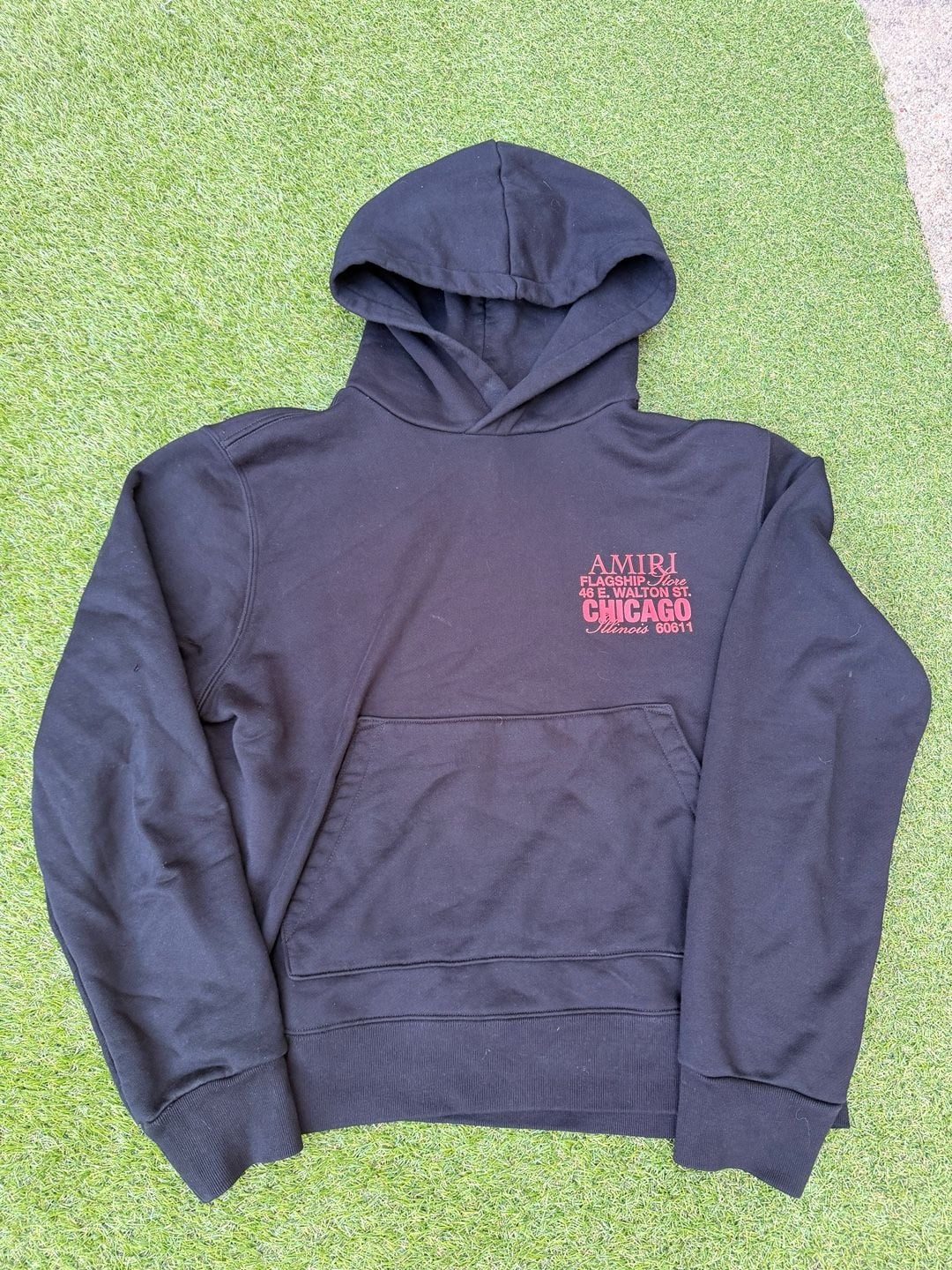 AMIRI Flagship Store Chicago Hoodie Size Large Black 2