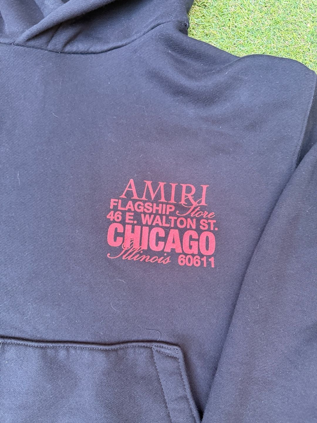 AMIRI Flagship Store Chicago Hoodie Size Large Black 3