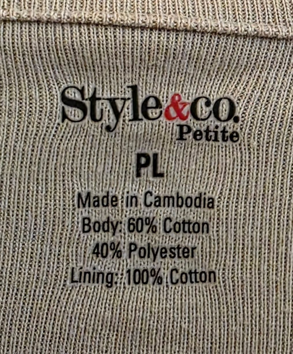 Style & Co. Petite PL Hoodie Elephant Mandala Graphic Gray Long Sleeve 4