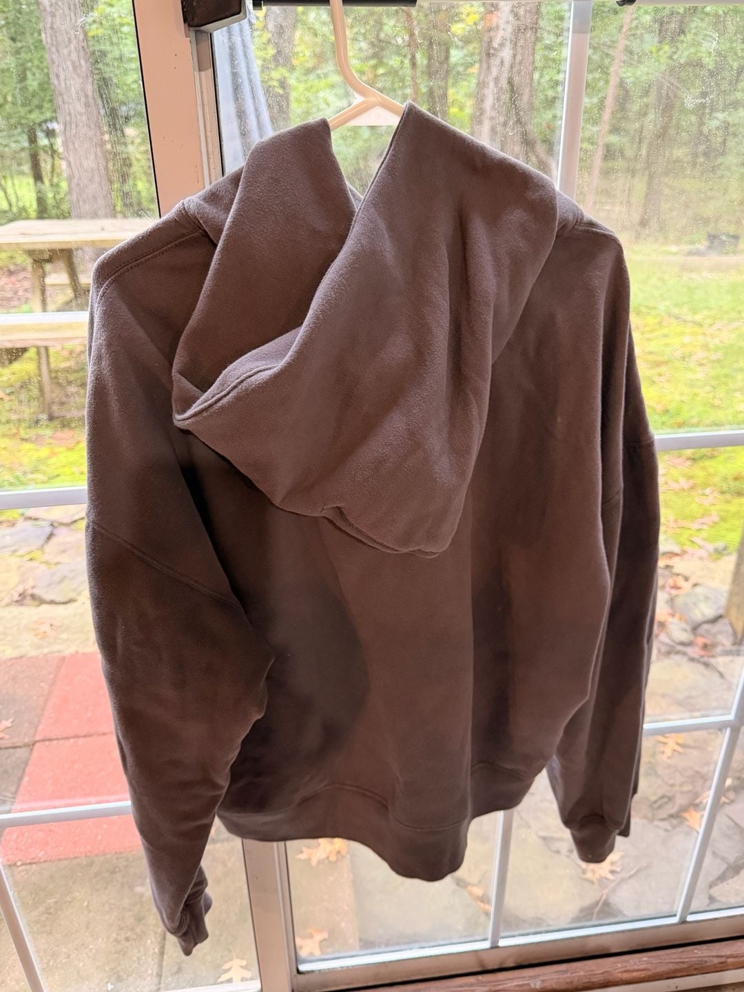 Aeropostale Cloud Soft Boxy Flame Dice Hoodie Size L Brown 3