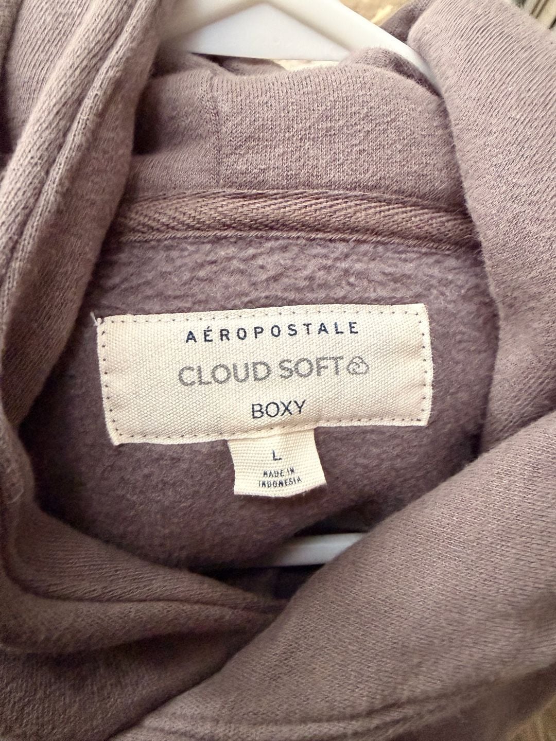 Aeropostale Cloud Soft Boxy Flame Dice Hoodie Size L Brown 4