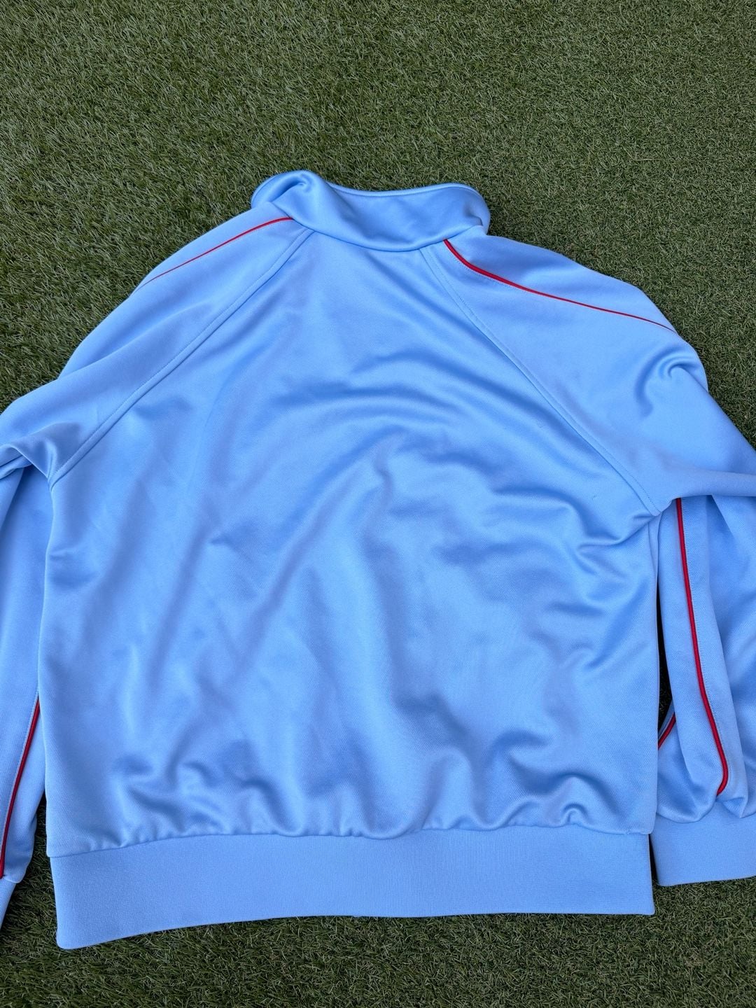 Supreme Tricot Track Jacket Size Medium Light Blue Polyester 7