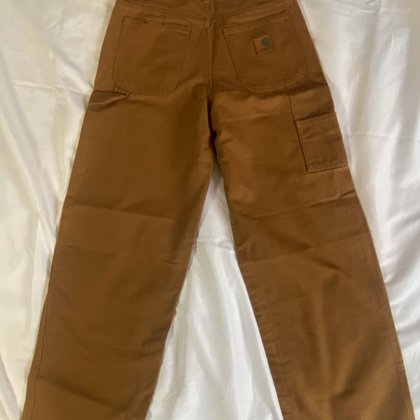 Carhartt Utility Pants Size 12 Brown Canvas