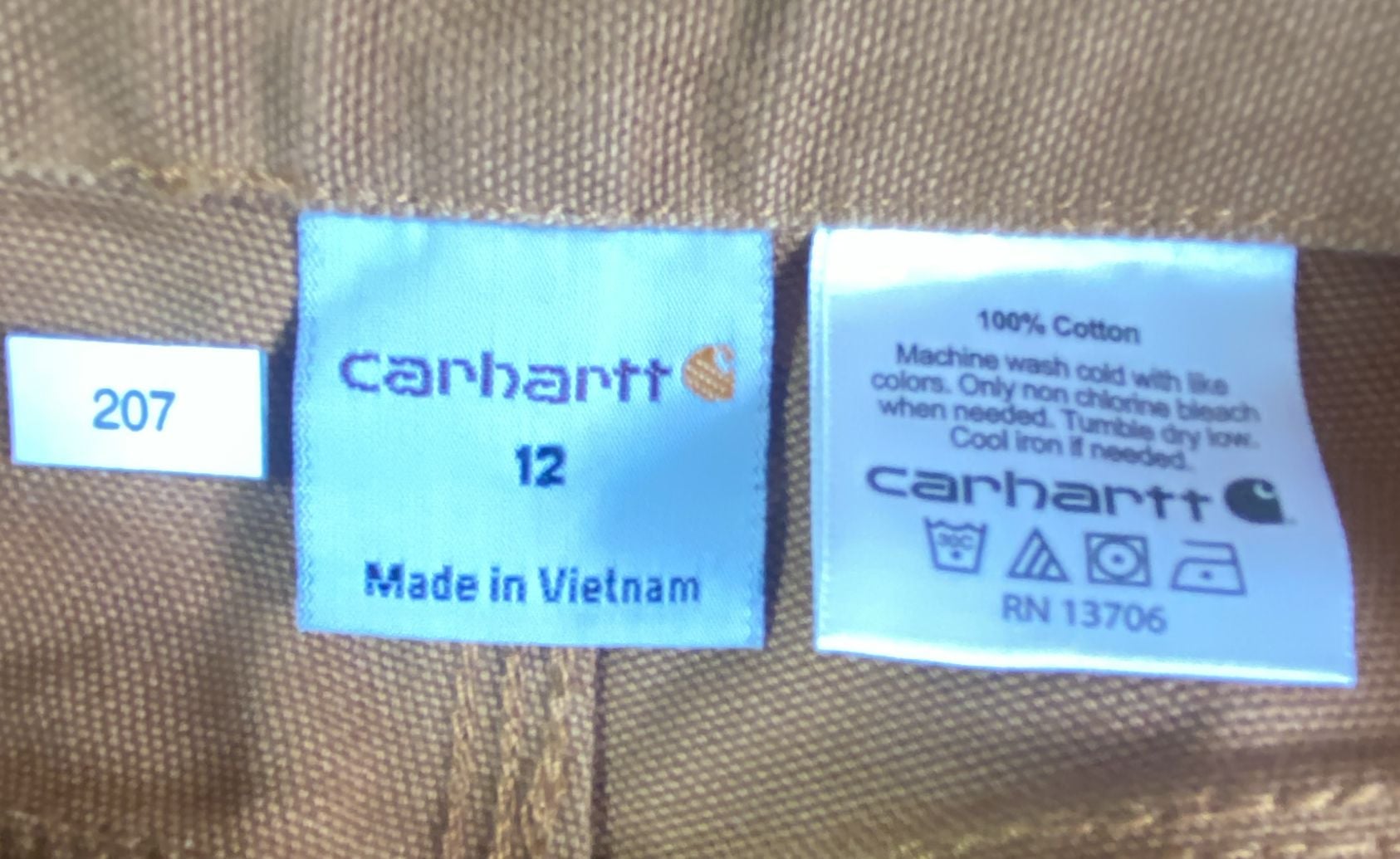Carhartt Utility Pants Size 12 Brown Canvas 7