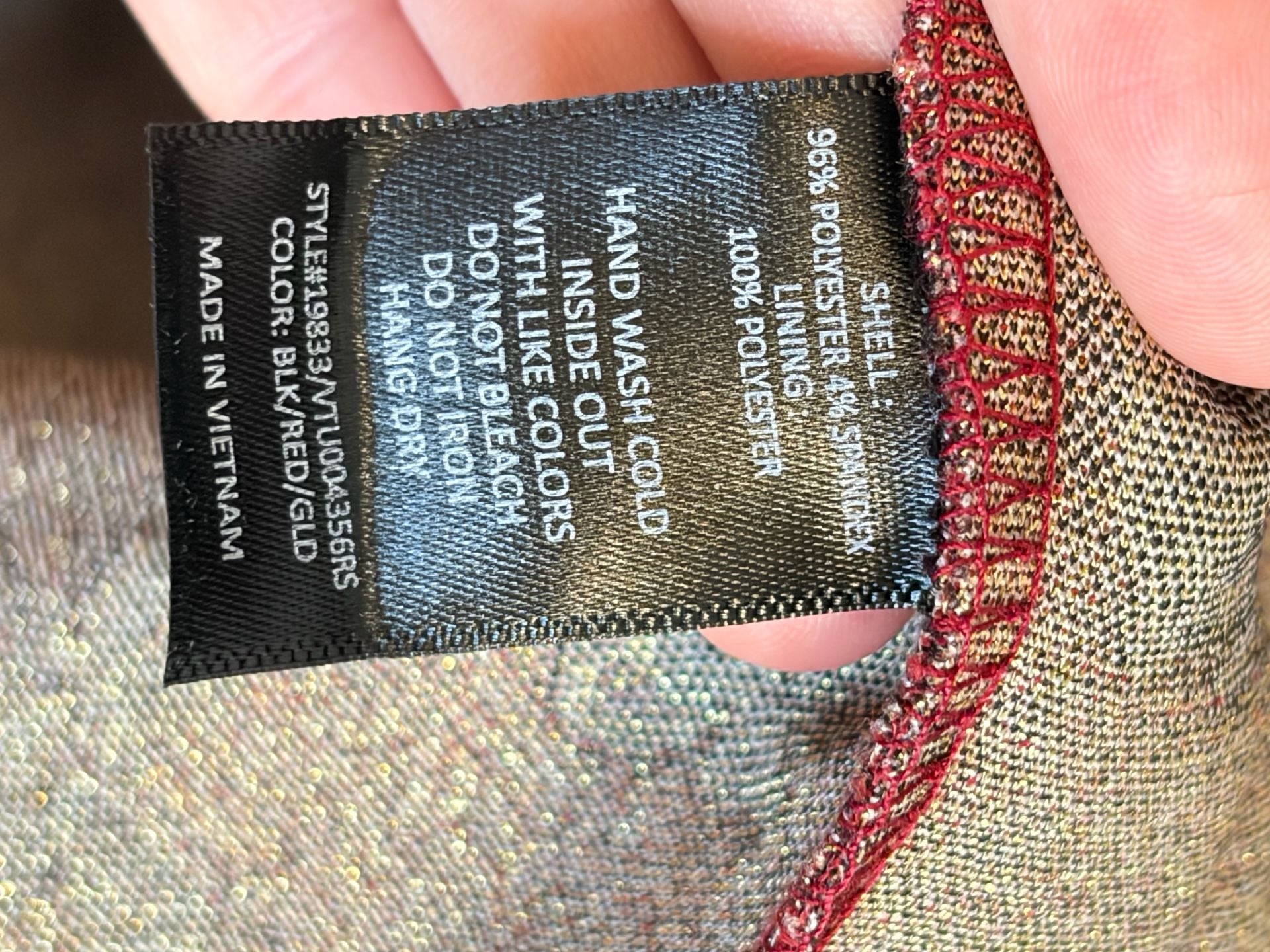 En Focus Studio Floral Brocade Dress Size 12 Black Red Gold Short Sleeve 5
