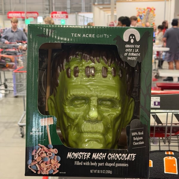 Ten Acre Gifts Monster Mash Chocolate Frankenstein Head -- Viral 🔥