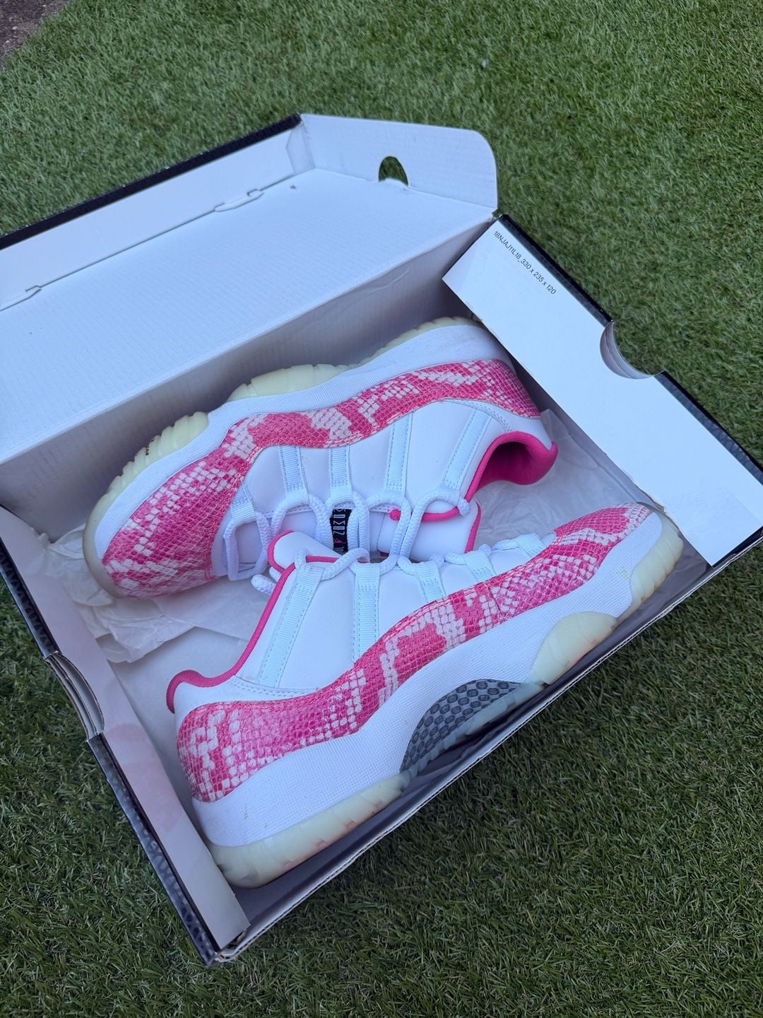 Air Jordan 11 Retro Low Pink Snakeskin Sneakers 7