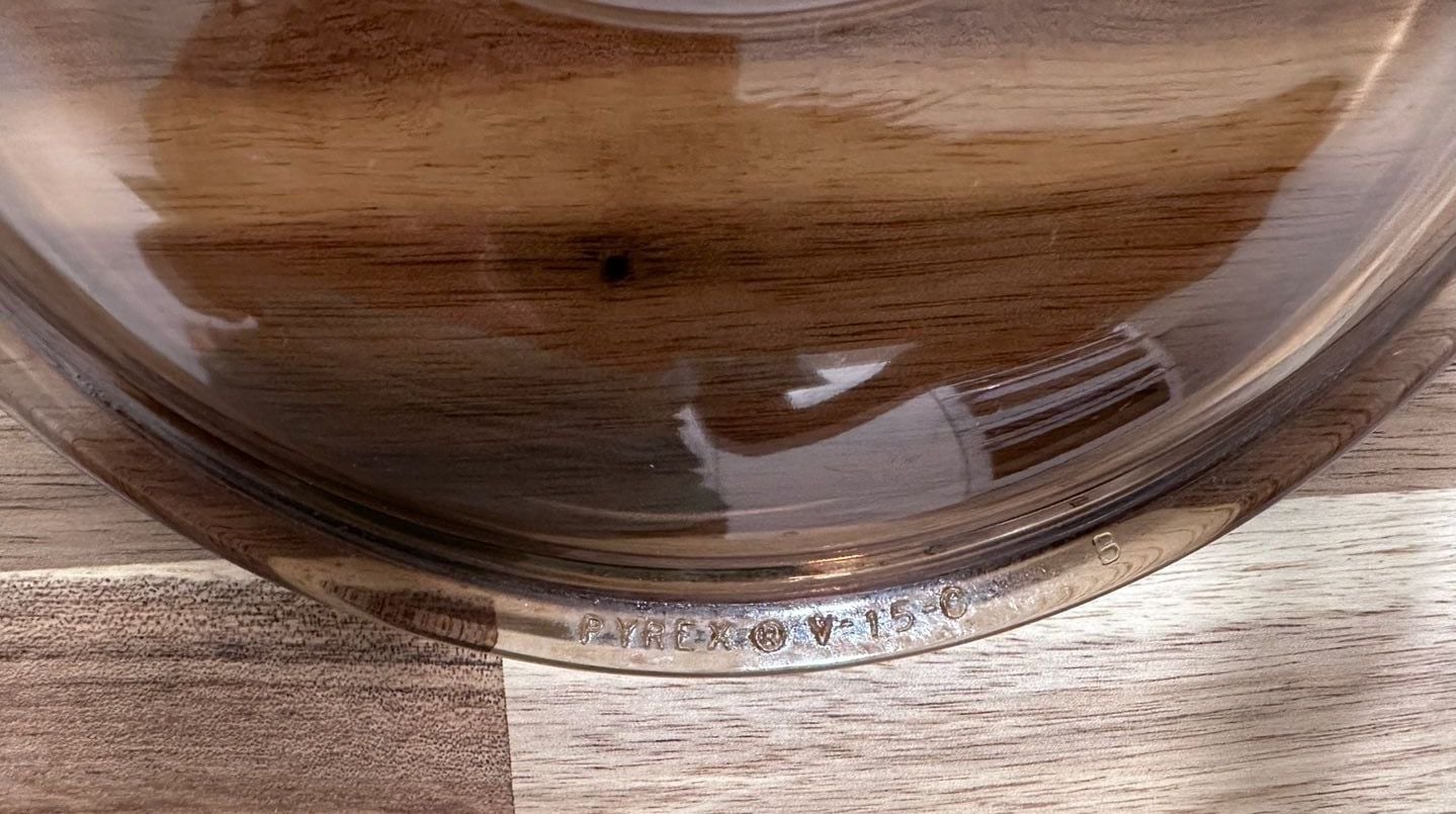 Pyrex Visions Amber Glass Lid V-1-C Size 6.5 Inch Replacement 2
