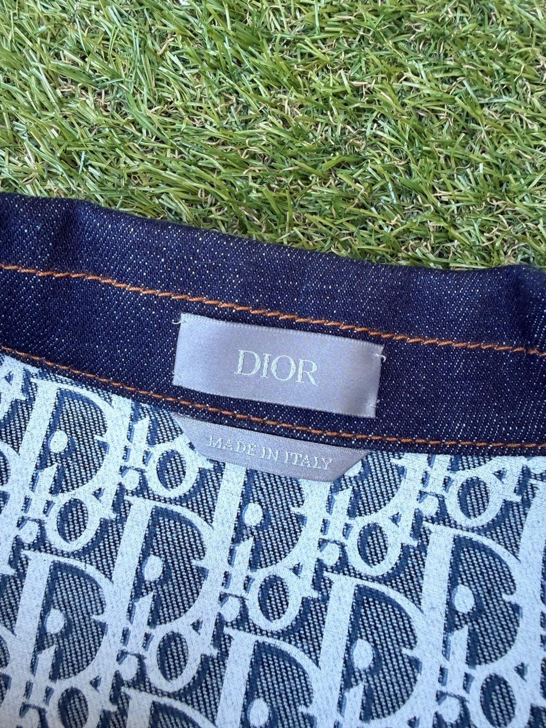 Dior Oblique Lining Denim Jacket Size 48 Blue 3