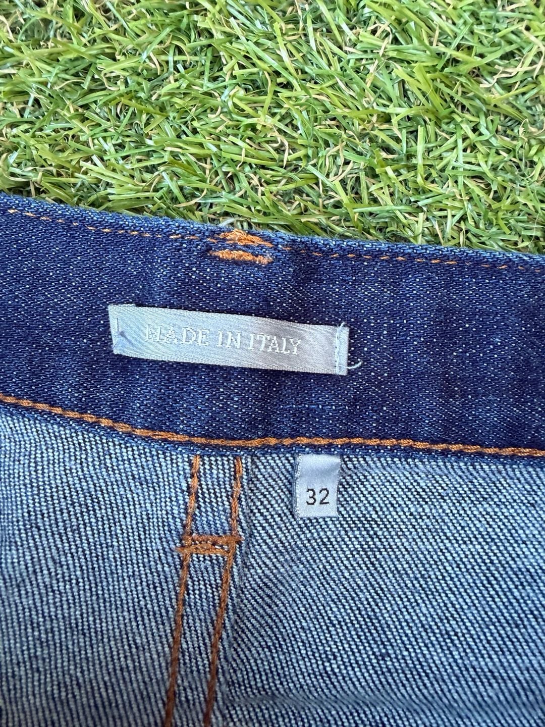Dior Oblique Cuffs Denim Jeans Size 32 Dark Blue Made In Italy 3