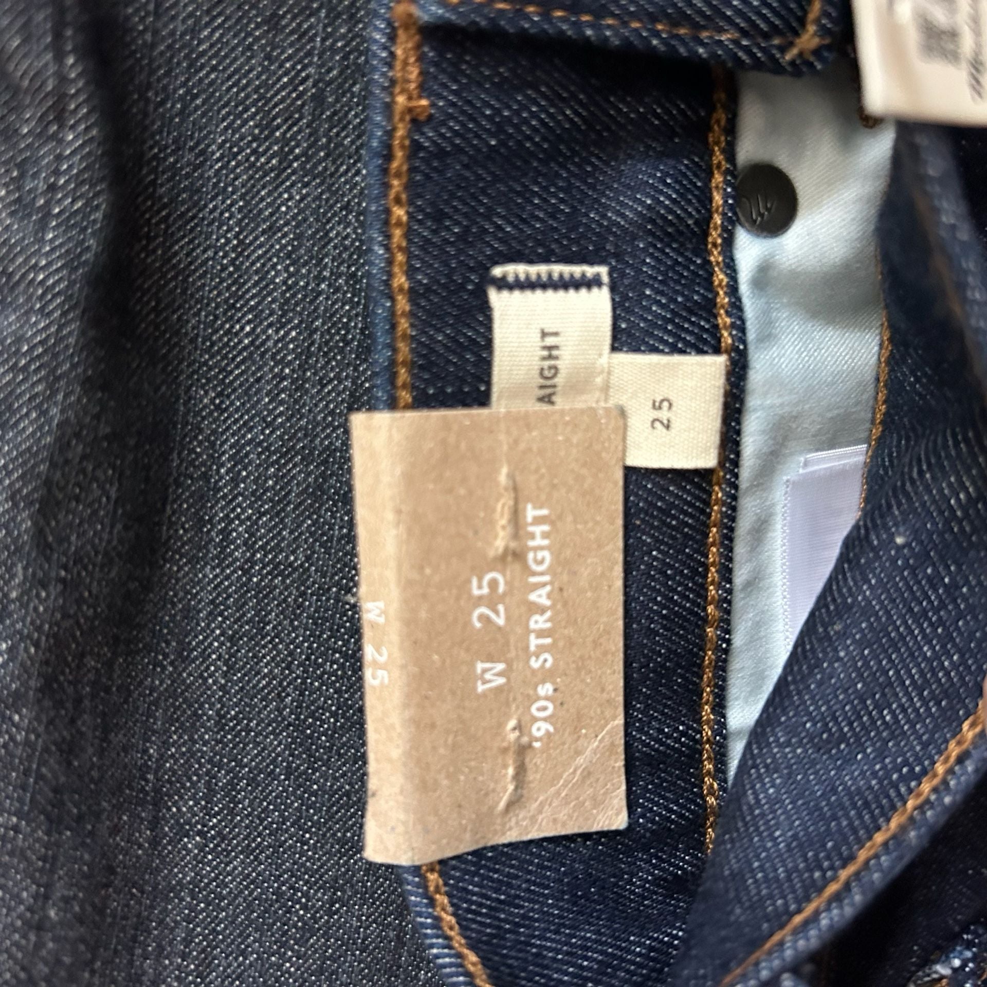 Madewell 90s Straight Jeans Size 25 Dark Wash Denim New with Tags 7