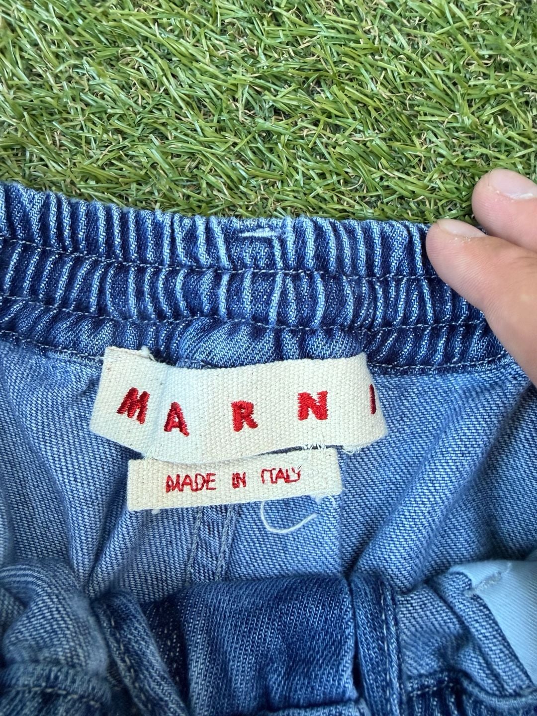 Marni Denim Shorts Size 30 Blue Logo Print Cotton 3