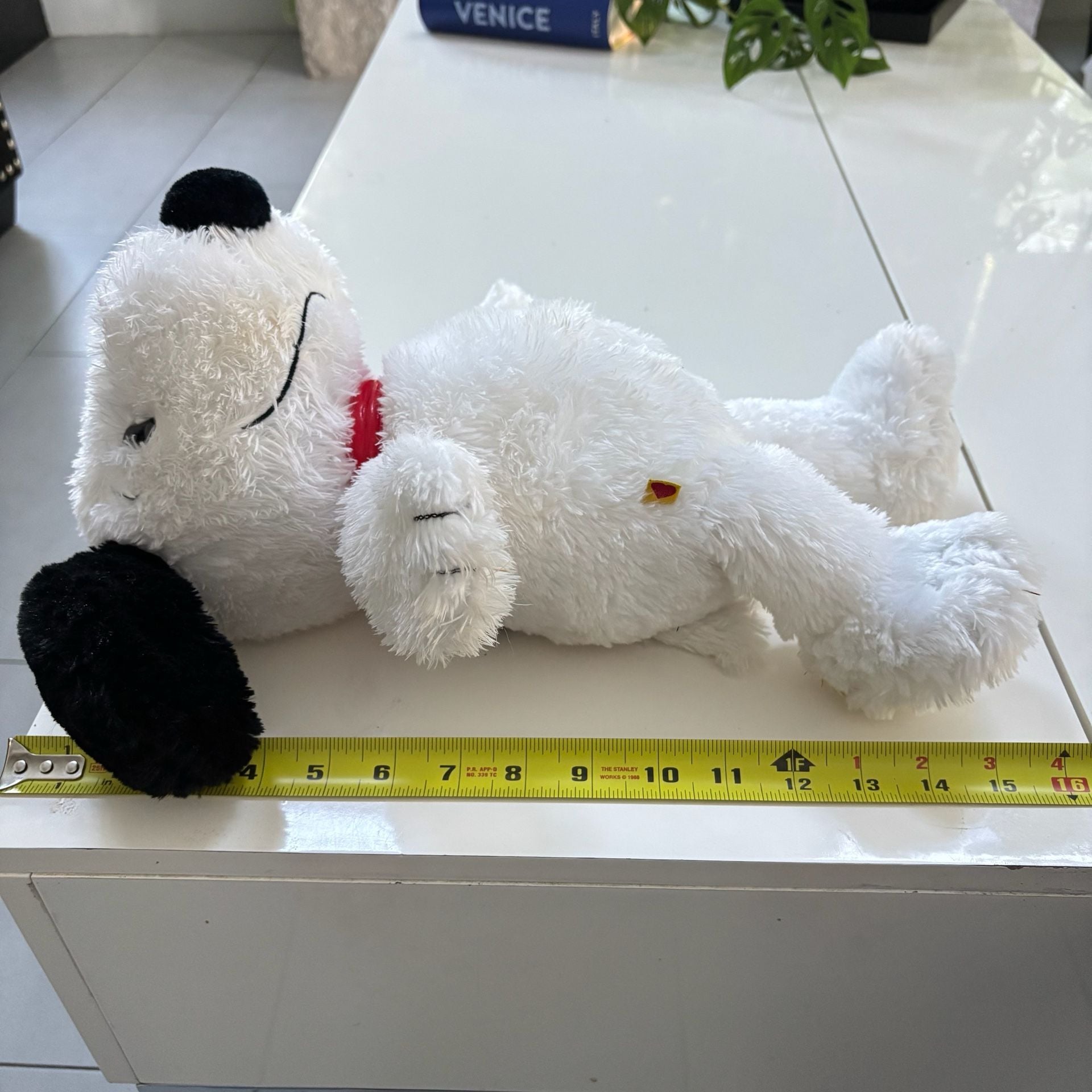 Build-A-Bear 16” Peanuts Snoopy Plush Stuffed Animal Toy White Black 8