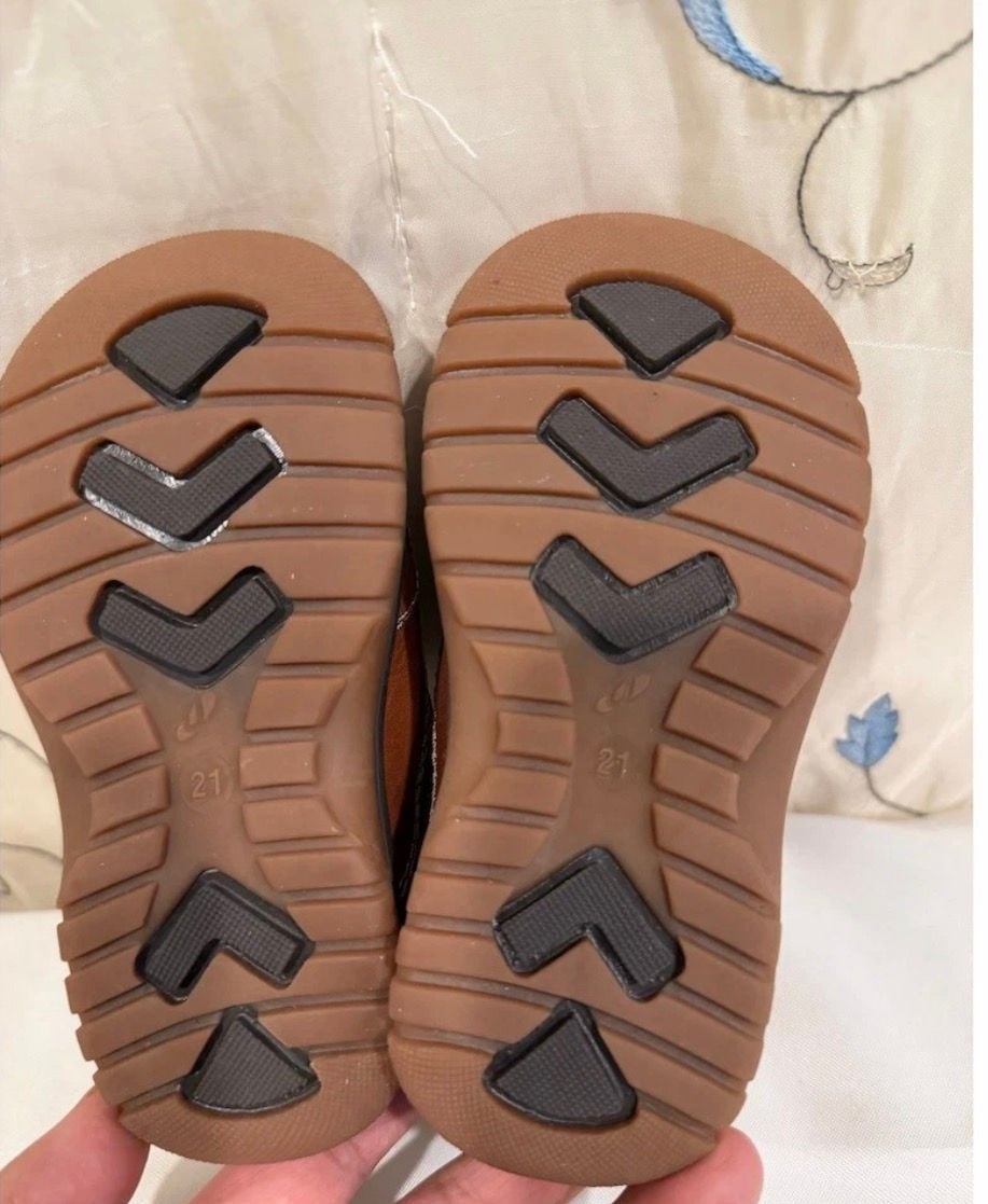 Andanines Villena Toddler Boots Size 21 Brown Leather Zip Shoes 7