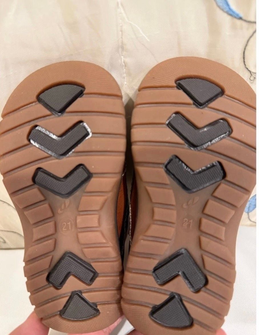 Andanines Villena Toddler Boots Size 21 Brown Leather Zip Shoes 8