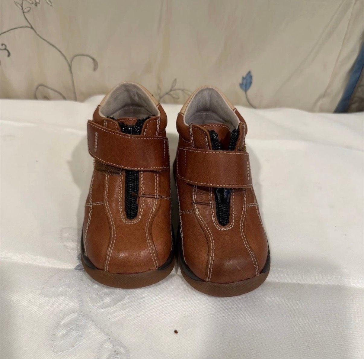Andanines Villena Toddler Boots Size 21 Brown Leather Zip Shoes 9