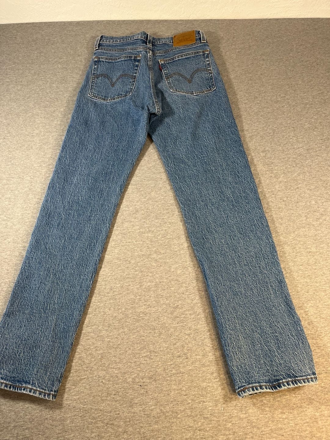 Levi's Wedgie Straight Leg Button Fly Denim Blue Jeans  Size 26x30 (29)  7
