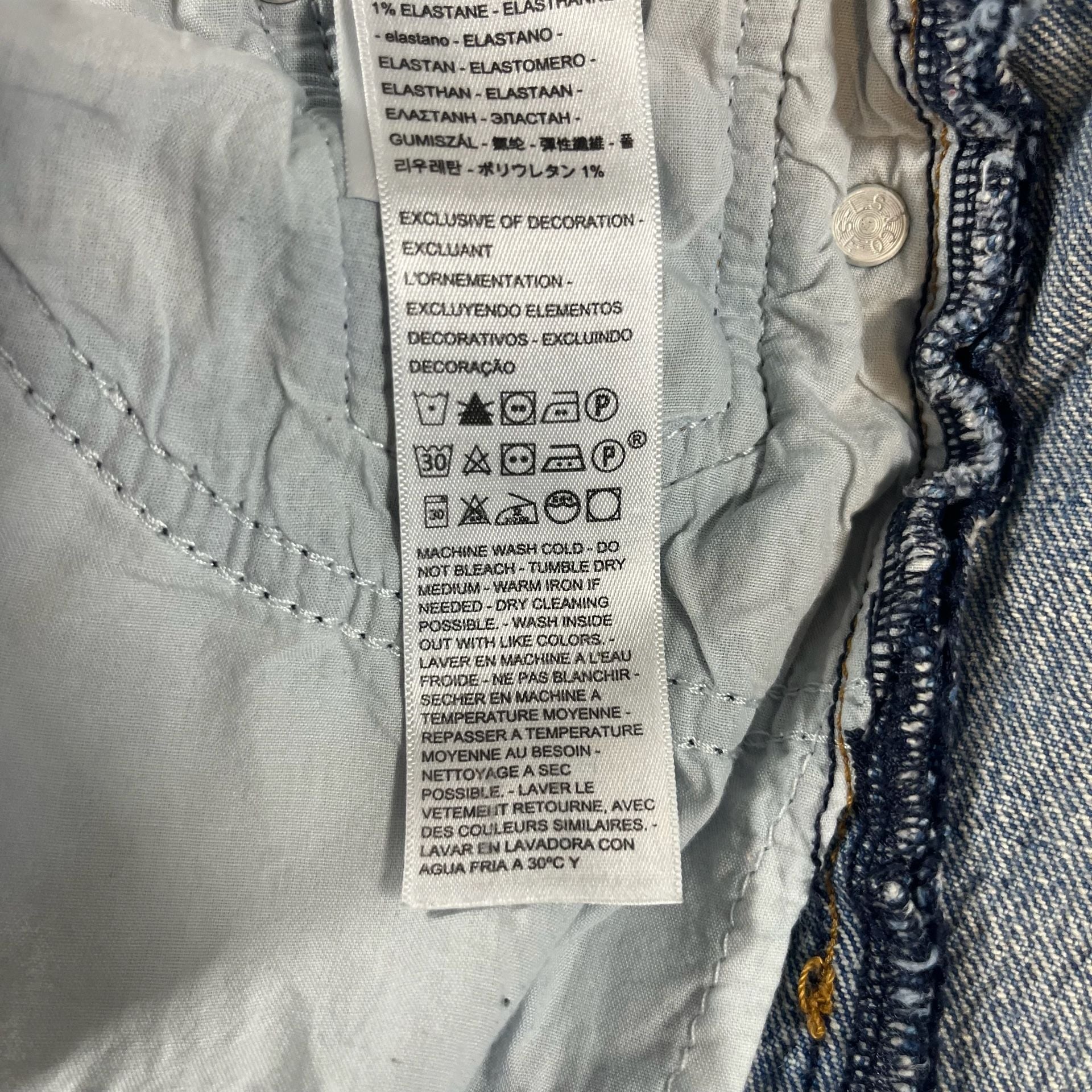 Levi's Wedgie Straight Leg Button Fly Denim Blue Jeans  Size 26x30 (29)  10