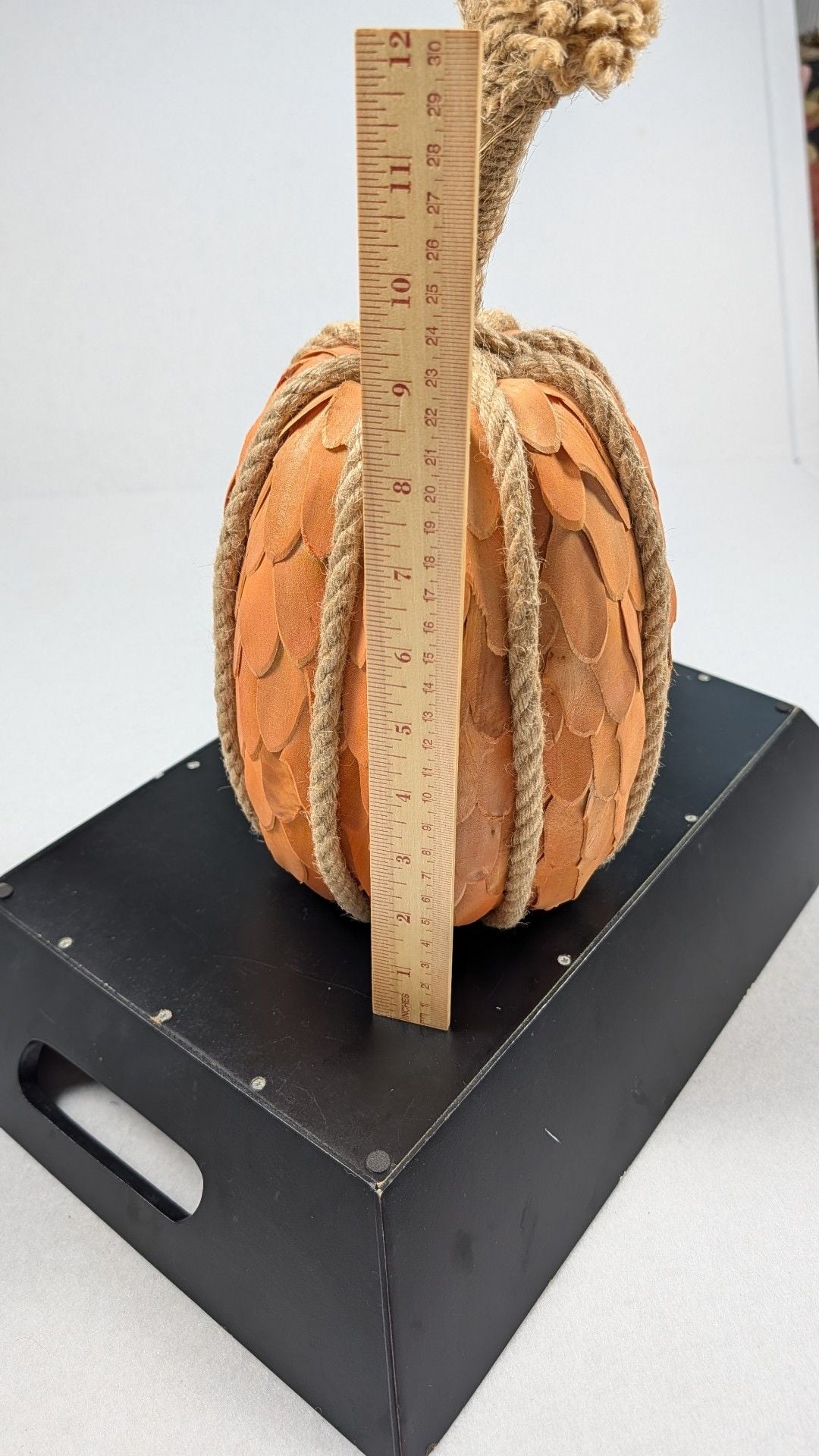 Shaved Wood Chip Pumpkin Fall Decor & Resin Bird Tealight Set Centerpiece
11