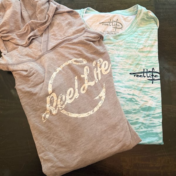 (2) Reel Life Long Sleeve Performance Shirt Size XXL