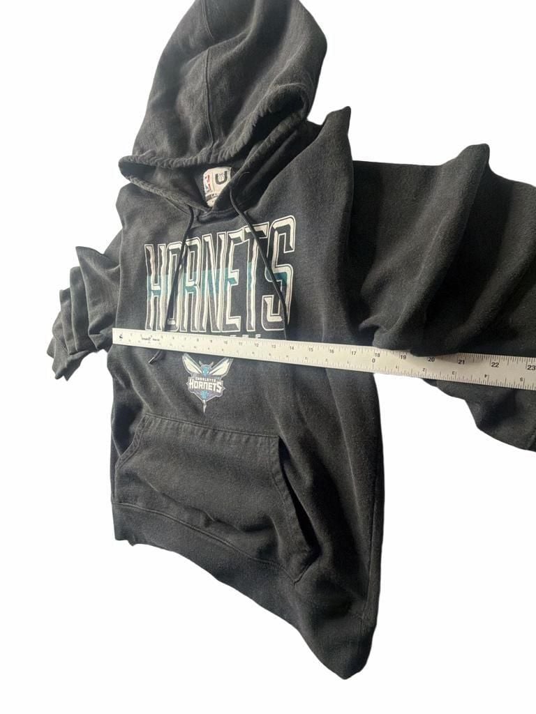 NBA Charlotte Hornets Hoodie Size Large Black Fleece Pullover 6