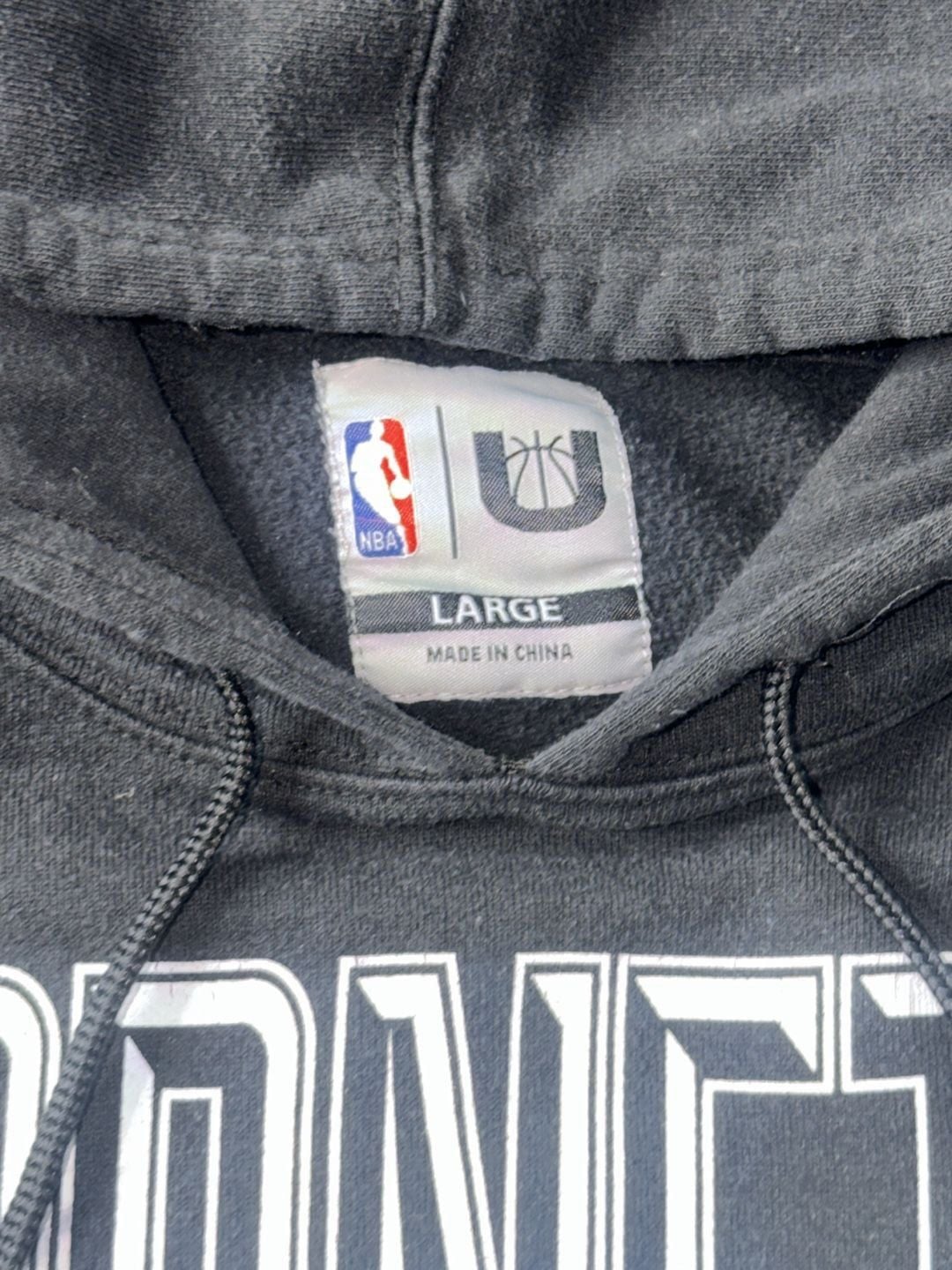 NBA Charlotte Hornets Hoodie Size Large Black Fleece Pullover 5
