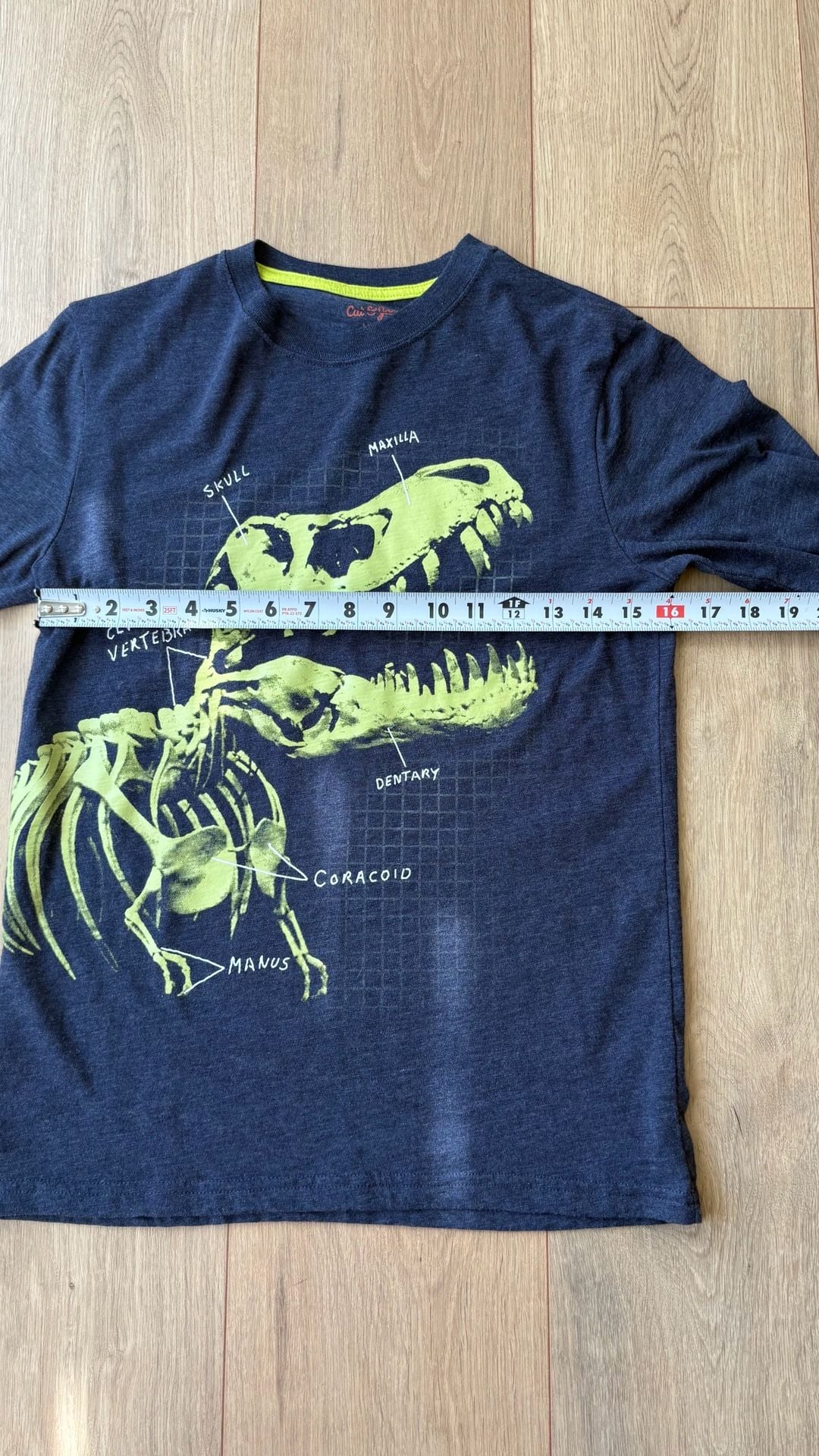 Cat & Jack Dinosaur Skeleton Long Sleeve Shirt Size L (12/14) 6