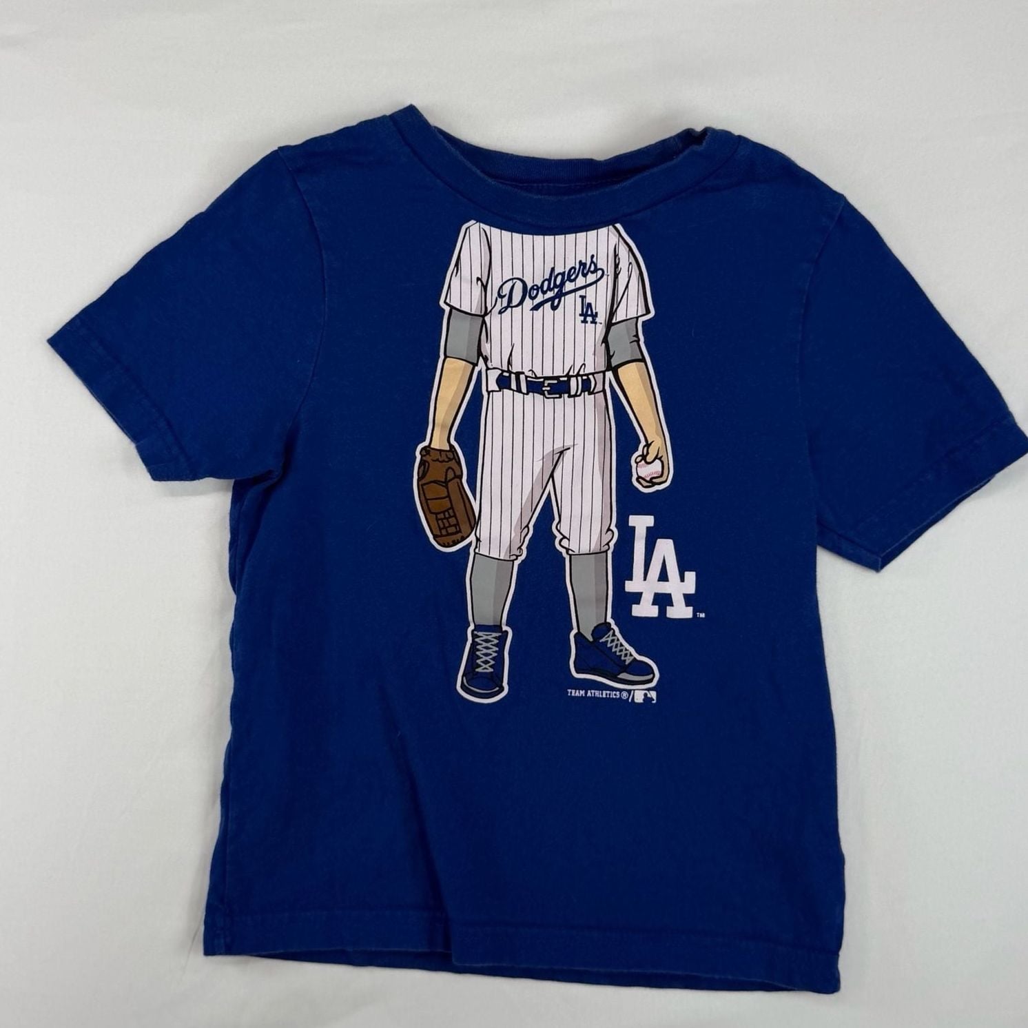 LA Dodgers Toddler 4T T Shirt MLB Team Athletics Blue Baseball Graphic Kids 2