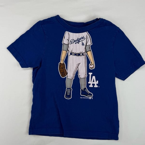 LA Dodgers Toddler 4T T Shirt MLB Team Athletics Blue Baseball Graphic Kids