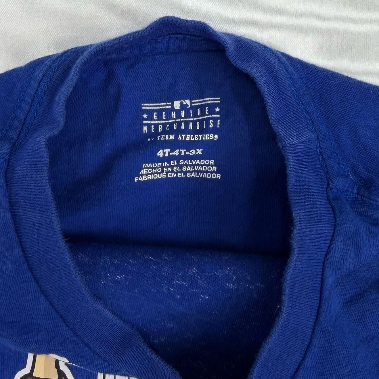 LA Dodgers Toddler 4T T Shirt MLB Team Athletics Blue Baseball Graphic Kids 4