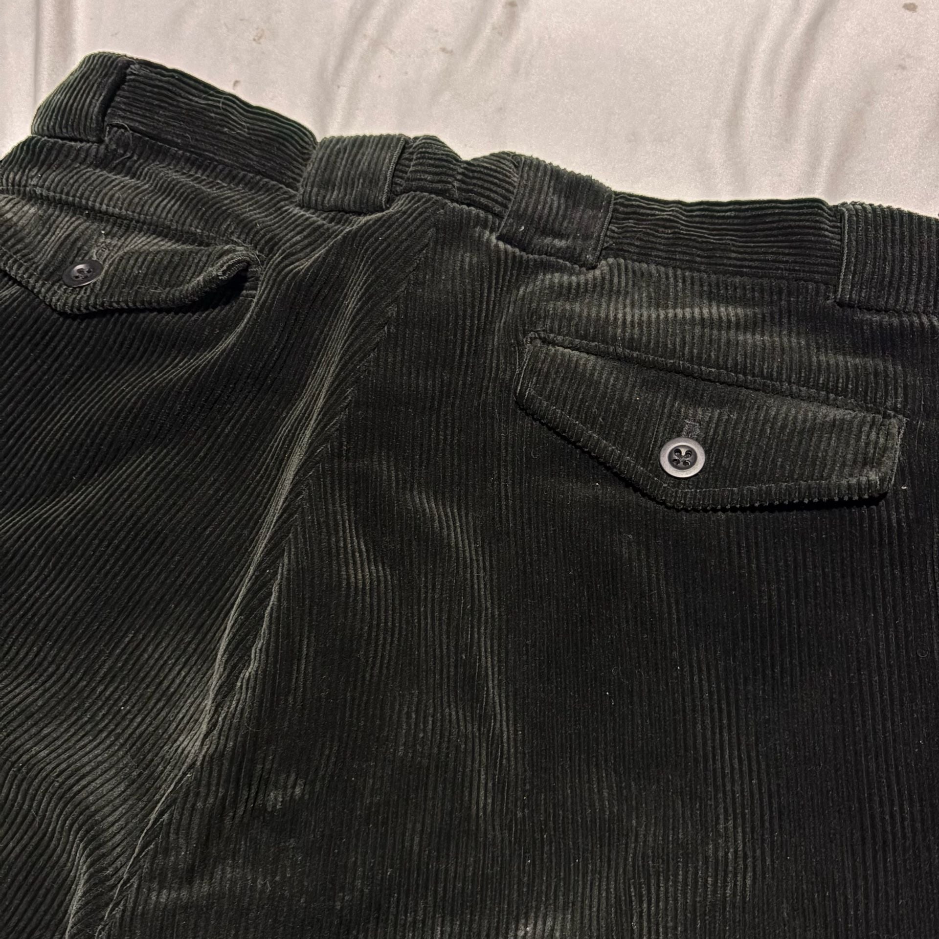 VTG Polo Ralph Lauren Black Corduroy Cargo Pants Paratrooper Utility 31x28  10